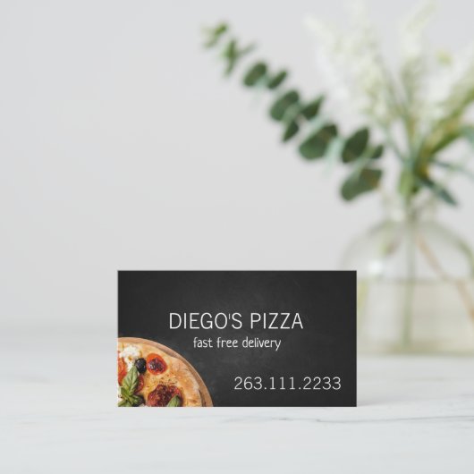 ピザレストラン 名刺 (スタンド正面)