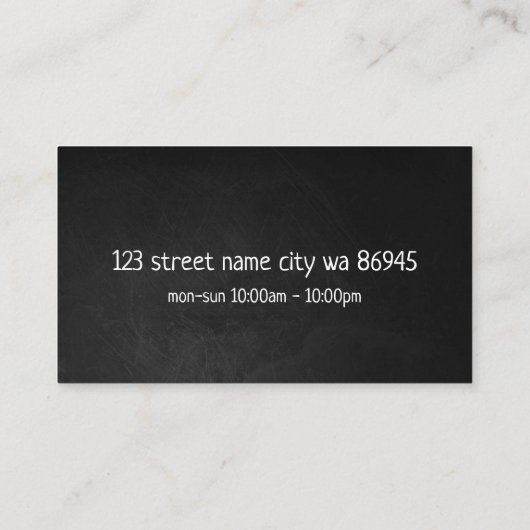 ピザレストラン 名刺 (裏面)