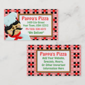 ピザレストラン 名刺 (正面/裏面)