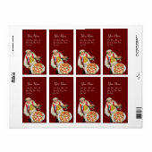 ピザレッドイタリアングリーン白 ラベル (フルシート)