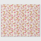 ピザレトロバレンタインズラッピング紙 ラッピングペーパー (フラット)