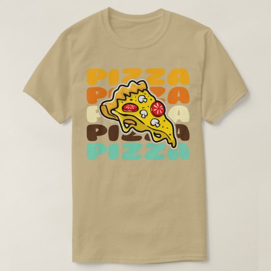 ピザレトロヴィンテージ Tシャツ (デザイン正面)