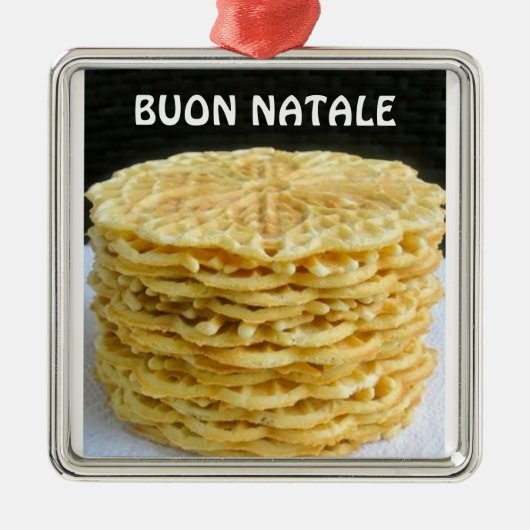 「ピザレ」のイタリアンクリスマス飾り メタルオーナメント (正面)