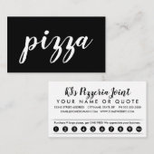 ピザロイヤリティのパンチカード ロイヤリティカード (正面/裏面)