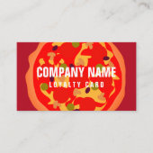 ピザロイヤリティ又はピザ用パンチカードテンプレート 名刺 (正面)