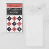 ピザロイヤリティ名刺パンチカード ロイヤリティカード (正面/裏面)