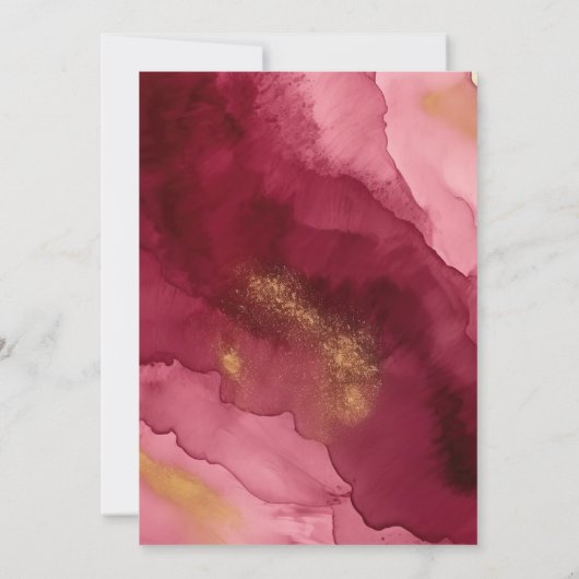 ピザワインリハーサルディナーパーフェクトペア 招待状 (裏面)