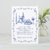 ピザワモダンイお洒落ンドルバースデーパーティー 招待状 (スタンド正面)