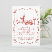 ピザワモダンイお洒落ンドールブライダルシャワー 招待状 (スタンド正面)