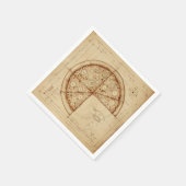 ピザヴィンテージ青写真 スタンダードカクテルナプキン (角)