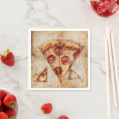 ピザヴィンテージ青写真 スタンダードカクテルナプキン (インサイチュ)