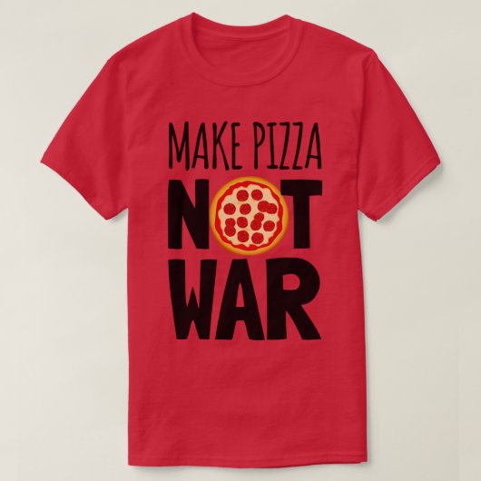ピザ与えを下さい Tシャツ (デザイン正面)