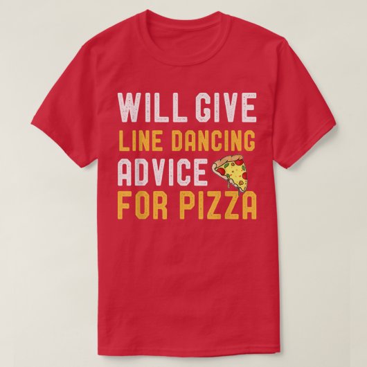 ピザ与えダックのウィルライン踊りおもしろいアドバイス Tシャツ (デザイン正面)