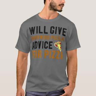 ピザ与えワードのパズルアドバイス Tシャツ