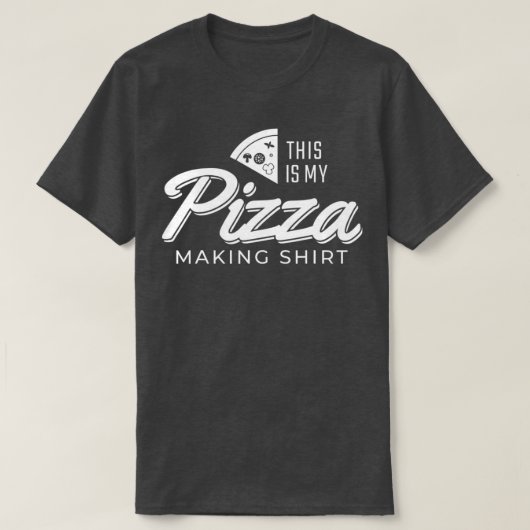 ピザ作りピザ好き Tシャツ (デザイン正面)
