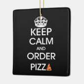 ピザ保の注文と落ち着き セラミックオーナメント (左)