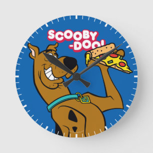 ピザ切れとのScooby-Doo ラウンド壁時計