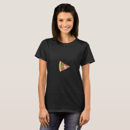 ピザ切れの一致のカップルの食糧テーマ Tシャツ