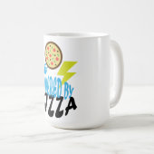 ピザ動力 – 楽しいフードラバーデザイン コーヒーマグカップ (正面右)
