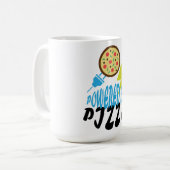 ピザ動力 – 楽しいフードラバーデザイン コーヒーマグカップ (正面左)