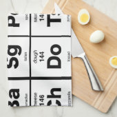 ピザ原料の周期表 キッチンタオル (四つ折り)