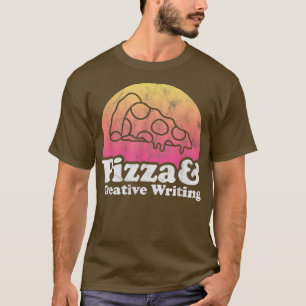 ピザ及びクリエイティブ書又は作家 Tシャツ