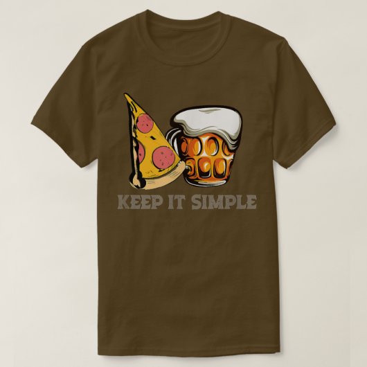 ピザ及びビ保アItシンプル13702908 Tシャツ (デザイン正面)
