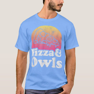 ピザ及びフクロウ Tシャツ