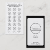 ピザ名刺の顧客のロイヤリティカード ロイヤリティカード (正面/裏面)