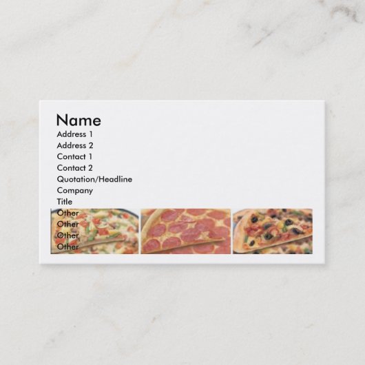 ピザ名刺 名刺 (正面)