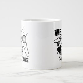 ピザ大好き - ピザへの愛 - ASL ILY オブセッション デザイン ジャンボコーヒーマグカップ