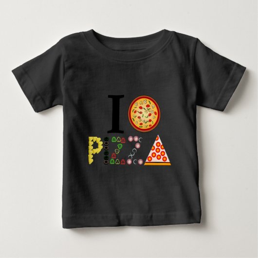 ピザ大好き ベビーTシャツ (正面)