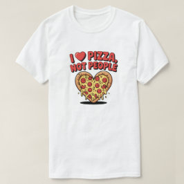 ピザ大好き、人よりピザ Funny Pizza Tシャツ