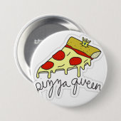 ピザ女王 缶バッジ (正面&裏面)