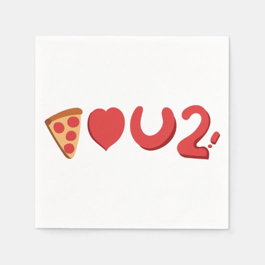ピザ好きなんだろピザ好きなんだろ！ スタンダードカクテルナプキン (正面)