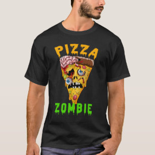 ピザ好きのためのゾンビピザ面白いギフト Tシャツ