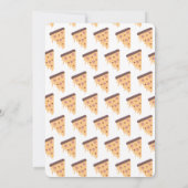 ピザ好きのためのパーティー チーズ スライス 誕生日 招待状 (裏面)