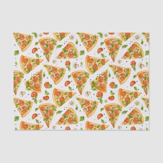 ピザ好きのビーガンピザのスライス 薄葉紙 (正面)