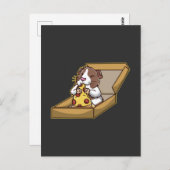 ピザ好きのモルモット 可愛いげなげの動物 ポストカード (正面/裏面)