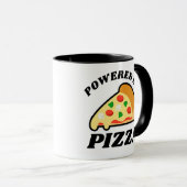 ピザ好きの人の「Powered by Pizza」 マグカップ (正面右)
