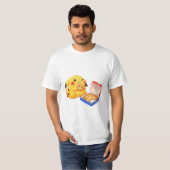 ピザ好きピカチュウ (ポケモン) Tシャツ (正面フル)