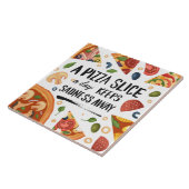 ピザ好クールきのグラフィックとワードアート タイル (側面)