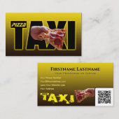 ピザ宅配便タクシーのピザタクシー 名刺 (正面/裏面)