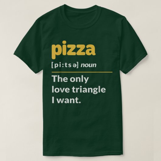 ピザ定義食べ名詞のピザ好イタリアンきF Tシャツ (デザイン正面)