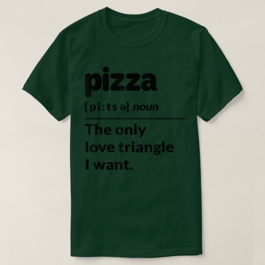 ピザ定義食べ名詞のピザ好イタリアンきF Tシャツ (デザイン正面)
