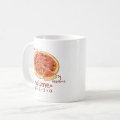 ピザ容積の数式= Pi*z*z*a コーヒーマグカップ (正面左)
