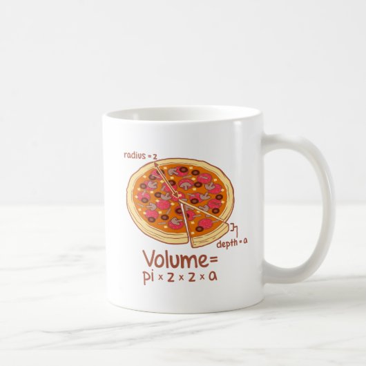 ピザ容積の数式= Pi*z*z*a コーヒーマグカップ (右)