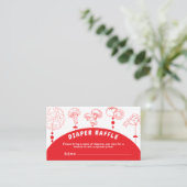 ピザ専用配送おむつラッフルベビーシャワー エンクロージャーカード (スタンド正面)