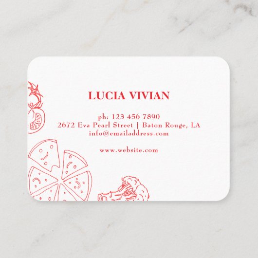 ピザ専用配送名刺 名刺 (裏面)