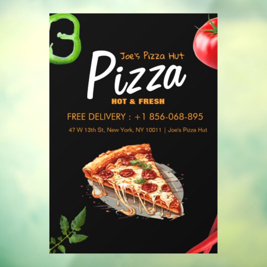 ピザ専門店 オーダーメイド ウィンドウシール ウィンドウサイン (シート3)